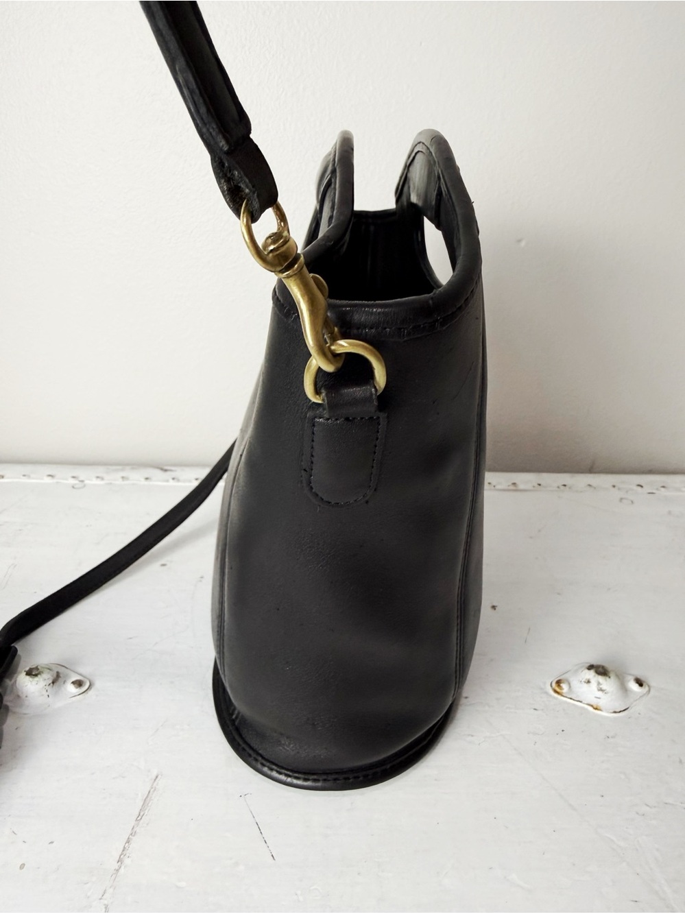 Vintage Coach Mini Shopper Bag Black Leather 9993 USA - Picture 5 of 10
